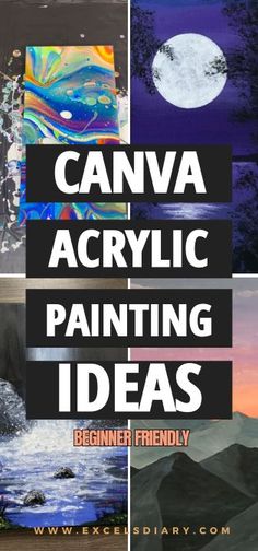 Canvas Painting Ideas For Beginners Painting Ideas With Acrylic Paints, Easy Painting For Kids, Small Canvas Paintings