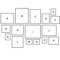 the letters and numbers are arranged in squares