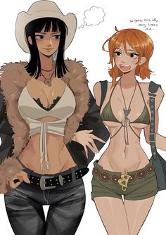 two women in cowboy hats and bras are standing next to each other, one is wearing