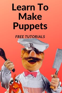 an image of a puppet with scissors and a chef's hat