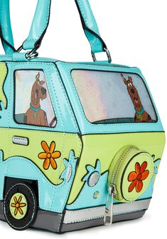 we're off to collect clues! This Scooby Doo crossbody bag has a patent vegan leather construction with glitter and embroidered detailing, a dual top zip closure with a chain pull, an adjustable long shoulder strap, a mini zip pocket at front, and a floral print lining. SCOOBY-DOO and all related characters and elements © & ™ Hanna-Barbera. Mystery Machine, Free Skiing, Free Socks, Hanna Barbera, Bag Light, Backpack Purse, Dolls Kill, Accessories Shop, Scooby Doo