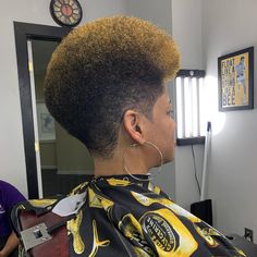 Curly High Top Fade Black Women, Women Tapered Haircut African Americans, Afro Cuts For Women, Tapered Natural Hair 4c Haircuts, Short Afros, Tapered Afro, Short Natural Curly Hair