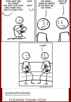 a comic strip with two people talking to each other