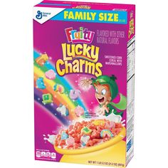 lucky charms cereal is shown in the box