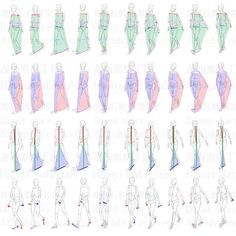 an image of different body types and shapes for the human figure model, including female bodies