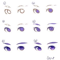 how to draw an anime eye step by step for beginners, with pictures and text below