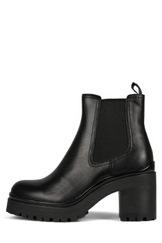 ESCOB Jeffrey Campbell Black 6 Heeled Chelsea Boots Outfit, Low Black Boots, Black Chunky Heel Boots, Short Black Heels, Black Boot Heels, Black Chunky Boots, Chunky Black Boots, Chelsea Boots Outfit, Purple Outfit