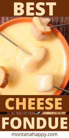 the best cheese fondue recipe is in a bowl