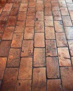 an old brick floor is shown in this image