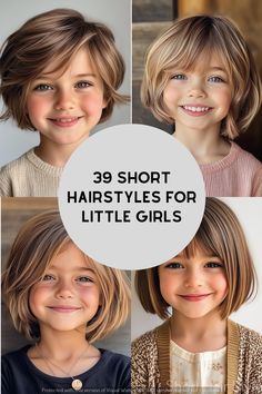 30 Short Hairstyles for Round Faces: Define Your Beauty | grey bob hairstyles Hair Cuts Girls Short, Haircuts For Kids Girls Short, Haircut For Short Hair Girl, Baby Girl Short Haircut, Bob Haircut Girls Little Kids, Short Haircut For Kids Girl, Girls Chin Length Haircut Kids, Girls Bob With Bangs, Kid Bob Haircut