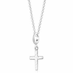 Silver Cross Necklace - Lily Charmed Cross Charm Necklace, Matching Jewellery, Silver Cross Necklace, Sterling Silver Cross Necklace, Goddess Jewelry, Charm Necklace Silver, Matching Jewelry, Childrens Jewelry, Sterling Silver Cross