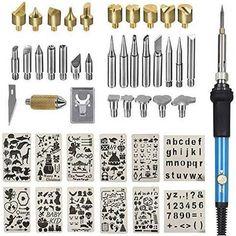 the tools needed to make tattoo designs are shown in this image, including an ink pen and