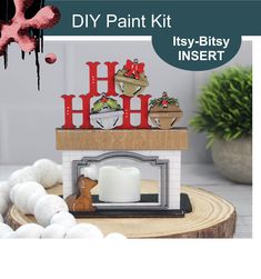 Super fun for kids & adults painting parties 🛑 You will receive an unpainted and an unassembled item. Itsy Bitsy Insert ONLY - you must have the BASE already (if you do not have a BASE you will need to purchase to complete the project) This listing is for the 1/8" wood insert ONLY.  Inserts fit the Itsy Bitsy Interchangeable Bases You will need your own acrylic paints and glue (I prefer Superglue). These fun projects are cut from a high quality 1/8" Basswood, so it is for indoor use only. Diy Paint Projects, Painting Parties, Wood Insert, Wood Project, Diy Paint, Ho Ho Ho, Paint Party, Diy Wood Projects, Diy Wood