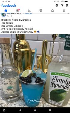 an image of drinks on the counter with facebook page in background and photoshopped to make it look like they're drinking