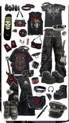 Punk Fashion Diy, Alt Fits, Nice Clothes, New Rock, Punk Outfits