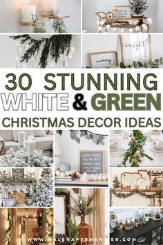 classy white and green christmas decor ideas White Green Christmas Decor, Best Of Amazon, Minimal Scandinavian, Gold Christmas Tree Decorations, Minimalist Christmas Decor