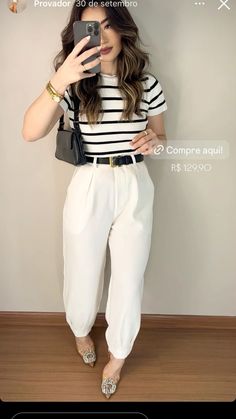 Beige Work Pants Outfit, Bussines Casual Woman Outfit, Sunday Outfit Church Casual, Summer Office Attire Women, Outfits For Pear Shaped Women, Bussines Casual Woman, Baby Fancy Dress, Looks Adidas, Office Attire Women