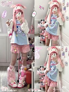 Detailed Outfits, Cutecore Outfit, Soft Ideas, Swag Clothes, Sanrio Clothes, Layered Outfit, Kitty Clothes, Hello Kitty Clothes