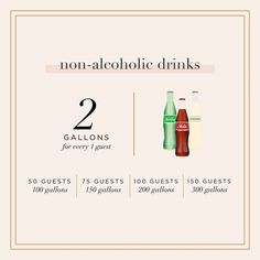 two bottles of non - alcoholic drinks for every 1 person