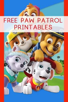 the paw patrol printables are available for children's books and crafts, including this