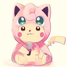 a cartoon cat with a microphone in its mouth and wearing a pink scarf around it's neck