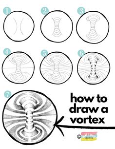 the instructions for how to draw a vortex