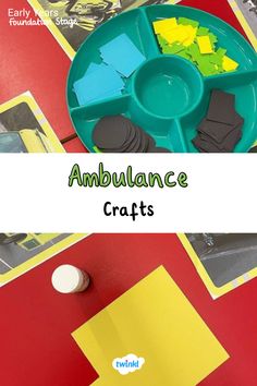 Ambulance craft great for teaching on the topic of people who help us. Thanks to @reception_teacher_eyfs People Who Help Us Craft, Ambulance Activities For Preschool, People Who Help Us Crafts, People Who Help Us Activities, People Who Help Us Eyfs Activities, People Who Help Us Eyfs, Ambulance Craft