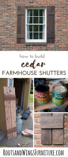 how to build cedar farmhouse shutters