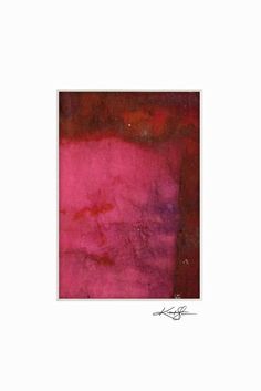 an abstract painting with red and pink colors