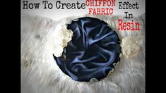 an image of a white furry animal's fur with the words how to create chiffon effect fabric in resin