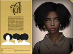 Sims 4 Afro Hair, Long Afro, Male Sims, Afro Pick, Sims 4 Black Hair, Curly Bun Hairstyles, Sims 4 Teen, Type 4 Hair, Medium Curly Hair Styles