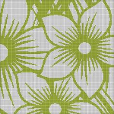 a green and white flower pattern on fabric