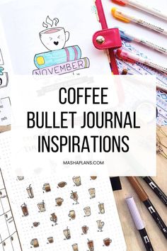 For all coffee lovers there coffee Bullet Journal layout ideas will inspire you to get planning right away and include this delicious beverage to your Bullet Journal setup right away. You can also check out my take on the Bullet Journal theme with my November Plan With Me video! Plus get a free coffee-themed Bullet Journal printable. Coffee Themed Bujo, Coffee Theme Journal Ideas, Cozy Bullet Journal Theme, Coffee Art Journal Pages, Coffee Theme Bullet Journal, Bullet Journal Monthly Spread, Bullet Journal How To Start A, Bullet Journal Printables, Coffee Theme