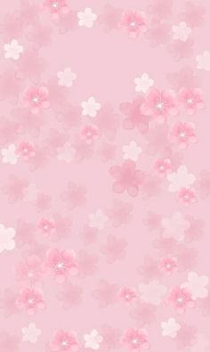 a pink flowered background with white and pink flowers on the bottom half of it