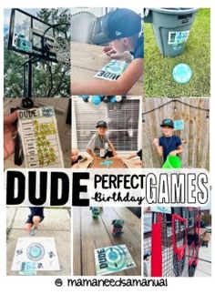 Boy Bday Party Games, Boys 10th Birthday Party Games, Birthday Party 7 Boy, Birthday Party Games For Boys Age 9, Boys Sleepover Party Ideas 12th Birthday, Dude Perfect Mini Games, Dude Perfect Party Games, Boys Birthday Party Games Indoor