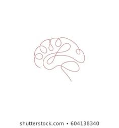 the outline of a brain on a white background