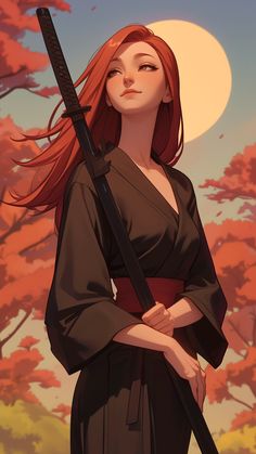 Samurai Girl, Female Samurai, Japon Illustration, American Beauty, Girls Characters, Character Portraits, Anime Artwork, Art Reference Poses, Fantasy Character Design