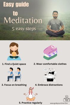 you will learn an easy guide to meditation in 5 simple steps that can be followed by beginners easily.
Now you don’t need to be worried anymore, I am here to explain to you the very easy steps of meditation that anyone can follow and with that, anyone can start their meditation journey.

No single person exists on this planet who starts feeling mindful and peaceful since day 1 of meditation. Because it’s necessary to fail in a meditation journey. So that we can understand the power and level of mediation.

I also failed many times in my meditation journey.

And a lot of successful meditators exist, who found their inner peace through consistent practice of meditation. Ways To Meditate, Guide To Meditation, Manifestation Meditation, Easy Meditation, Meditation Techniques, Breathing Exercises, Can You Be