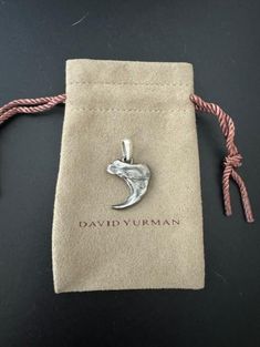 David yurman pendant amulet petrvs bodcat claw sterling silver 925 weight 7gr pendant 28x18mm stamp  d.y. 925 retail $395       does not include the chain like new the photos and video are of the published product. David Yurman Pendant, Miami Fl, David Yurman, Silver 925, Jewelry Necklace Pendant, Miami, Jewelry Necklaces, 925 Sterling Silver