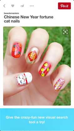 Nail Art Chinese New Year, Christmas Nail Designs Holiday