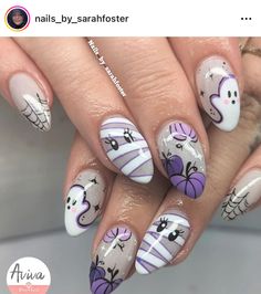 Halloween Nails 2024 Short, Penguin Nails, Holiday Nail Designs, Fingernail Designs, Sassy Nails, Fancy Nails Designs, Seasonal Nails, Pretty Gel Nails, Halloween Nail Designs