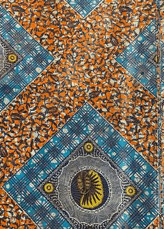 Pictured here is blue rectangles/diamonds with symbols in the middle on a yellow-brown background. Beautiful, non-elastic Osikani Ankara Wax fabric with beautiful drape and long-lasting print. Osikani Wax fabrics are always an eye-catcher due to their special surface decorated with tin gold on one side. These fabrics with the well-known colorful prints are perfect for your own creations. Ankara/Kitenge fabrics are used for sewing clothes, upholstering furniture and many other creative projects. Colorful Fabric, Wax Fabric, African Ankara, Art Folder, Background Beautiful, Kitenge, Brown Background, Sewing Material, Fabric Sewing