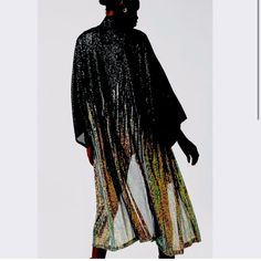 Reposhing This Item I Purchased From @Deviaphrodite. Loved It, But Ready To Rotate For Something New. Questions? Leave A Comment Below! Free People Kimono, Black Iridescent, Iridescent Color, Free People Boho, Sequin Party, Boho Festival, Kimonos, Blue And Silver, Something New