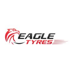 eagle types logo on a white background with red and black lines around the letters,