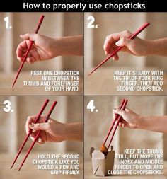 how to properly use chopsticks