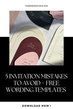 5 Common Mistakes to Avoid When Ordering Wedding Invitations + Free Wording Templates