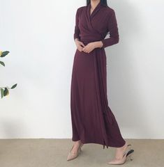 Wrap Dress / Mood Wrap Dress / Drape Dress / Shirring Wrap | Etsy Faux Wrap Dress For Evening In Fall, Faux Wrap Evening Dress For Fall, Evening Faux Wrap Dress For Fall, Formal Maxi Length Wrap Dress For Fall, Long Sleeve Faux Wrap Evening Dress, Evening Long Sleeve Faux Wrap Dress, Evening Wrap Midi Dress For Fall, Fall Evening Wrap Maxi Dress, Fall Evening Wrap Midi Dress