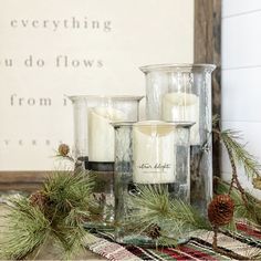 Cylinder Candle Holders - Interior Delights Kitchen Lantern Lighting, Kitchen Lantern, Cylinder Candle Holders, Cylinder Candle, Family Room Makeover, Flameless Candles, Melting Candles, Neutral Wall Art, Beautiful Candles