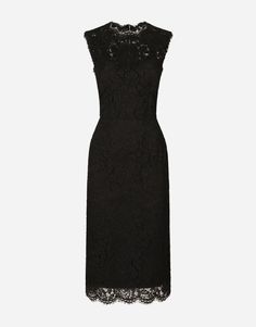 Dolce & Gabbana Branded stretch lace calf-length dress Corset Midi Dress, Woman Dresses, Calf Length Dress, Dolce Gabbana Dress, Midi Sheath Dress, Lace Dress Black, Black Dresses Casual, Lace Midi, Lace Midi Dress