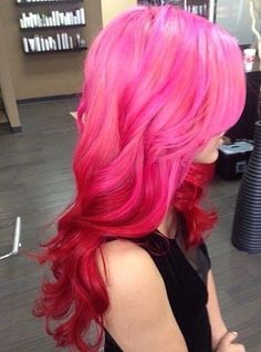 Bright Pink Hair, Ombre Pink, Rainbow Pastel, Beautiful Hair Color, Super Hair, Hair Red